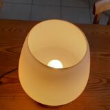 Vintage lamp from the 70s white opaline