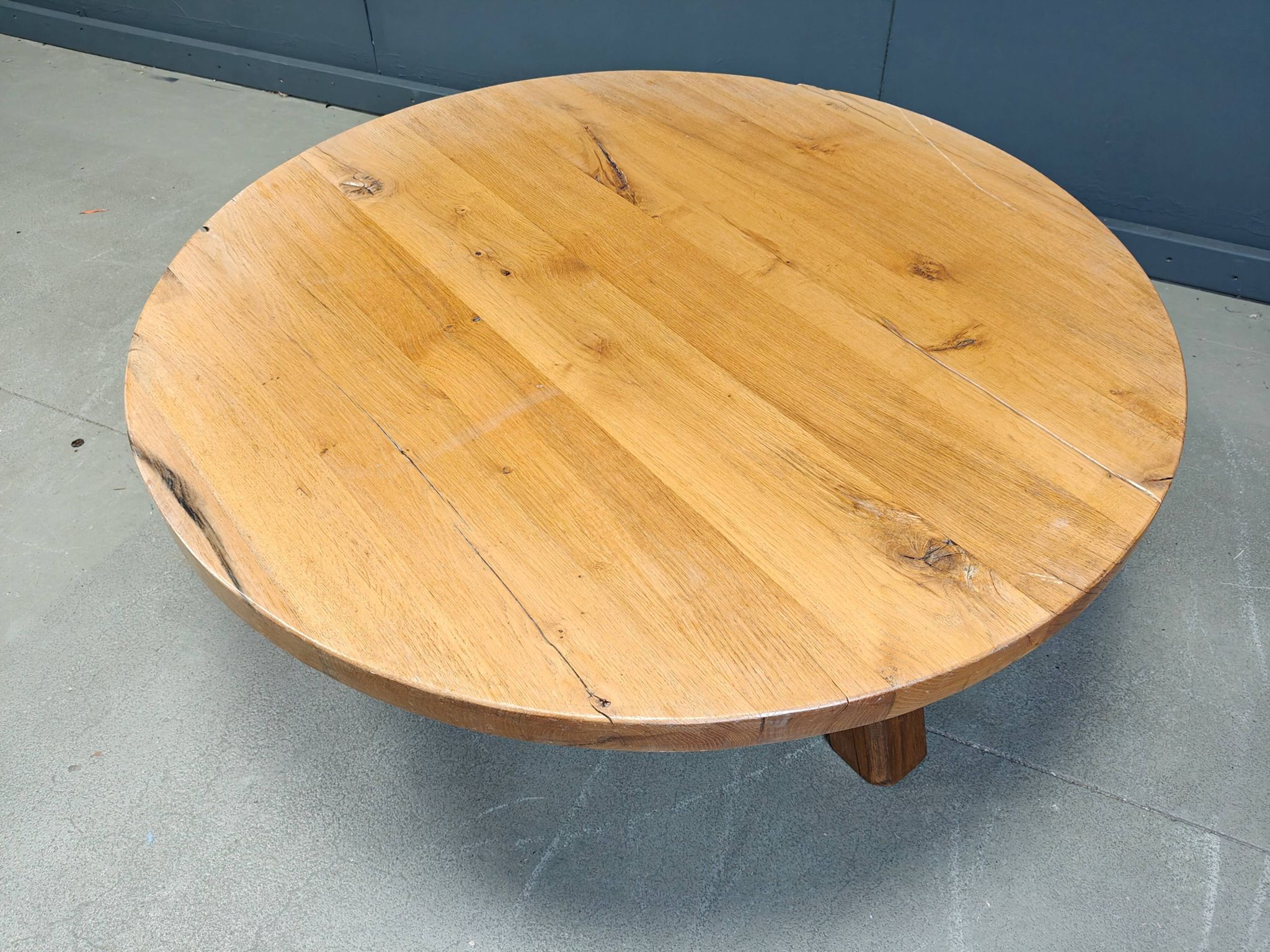 Brutalist tripod coffee table, 1960s