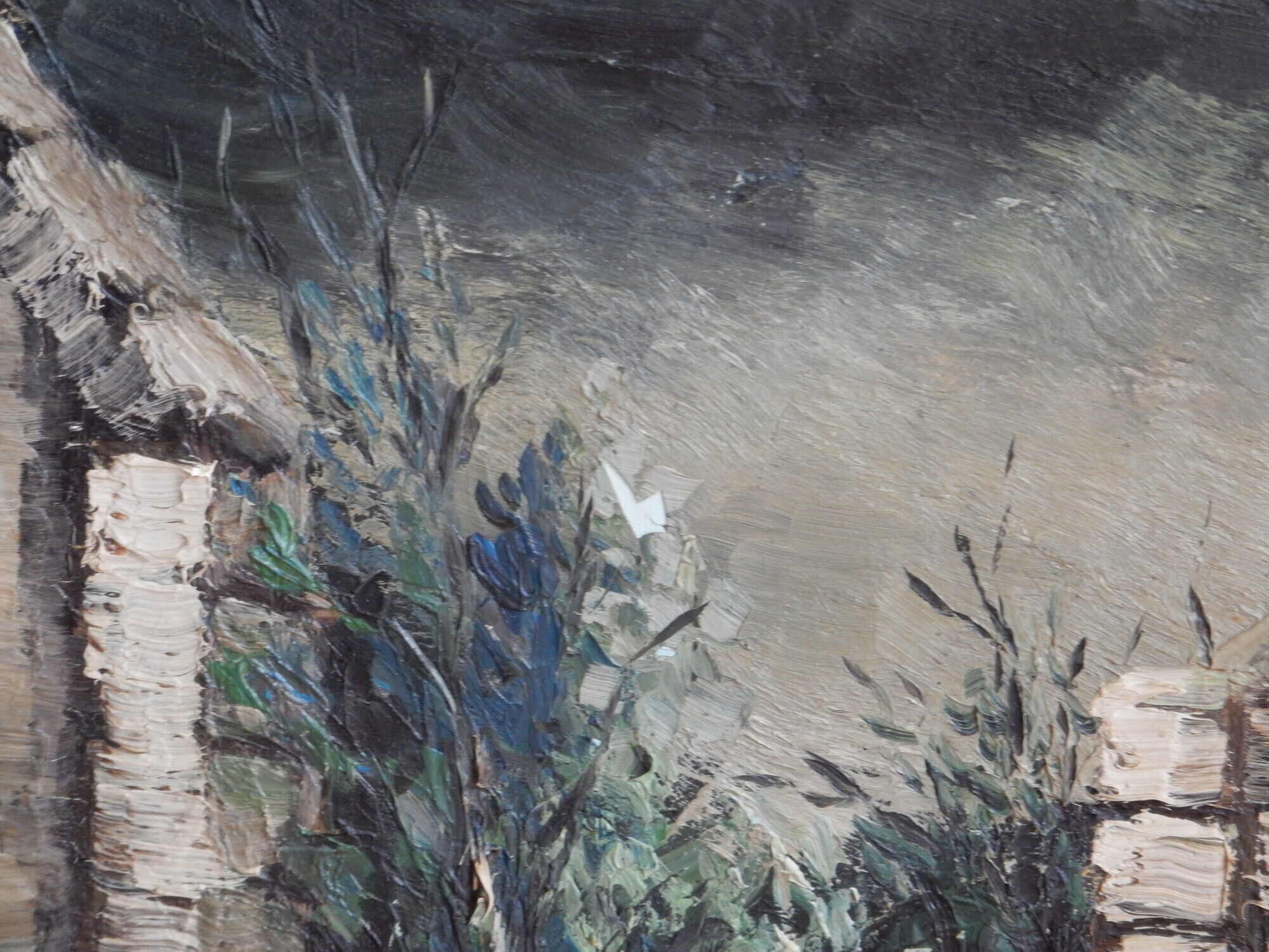Oil on canvas painting storm sky country gallery