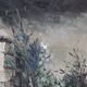 Oil on canvas painting storm sky country gallery