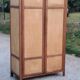 Parisian 2-door wardrobe in oak and poplar from the 1950s