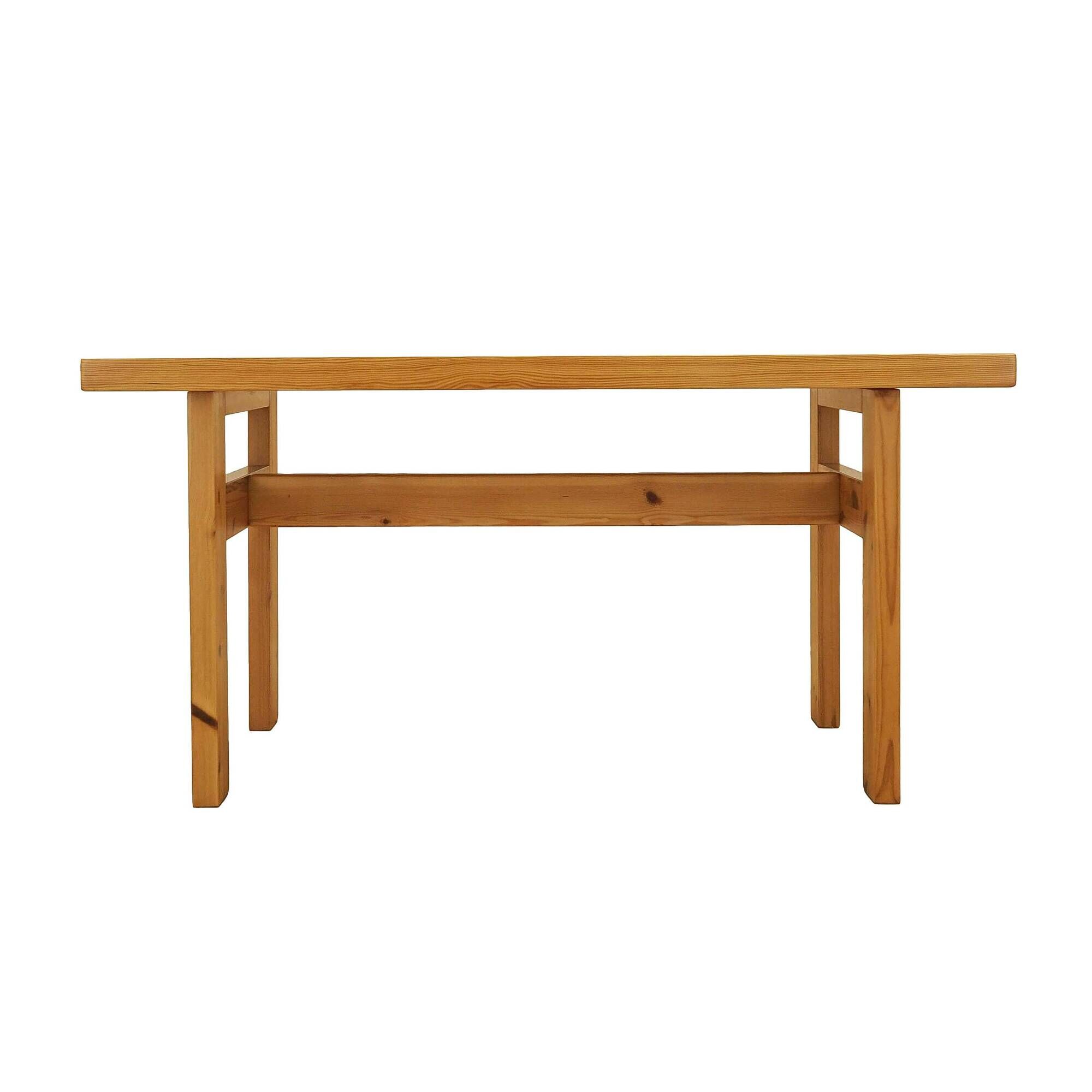 Table à manger en pin massif, Danemark, années 1980