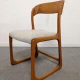 Series of 4 Baumann sleigh chairs from the 60s/70s