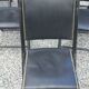 Set of 6 folding chairs, 70s design, 3 leather, 3 moleskin