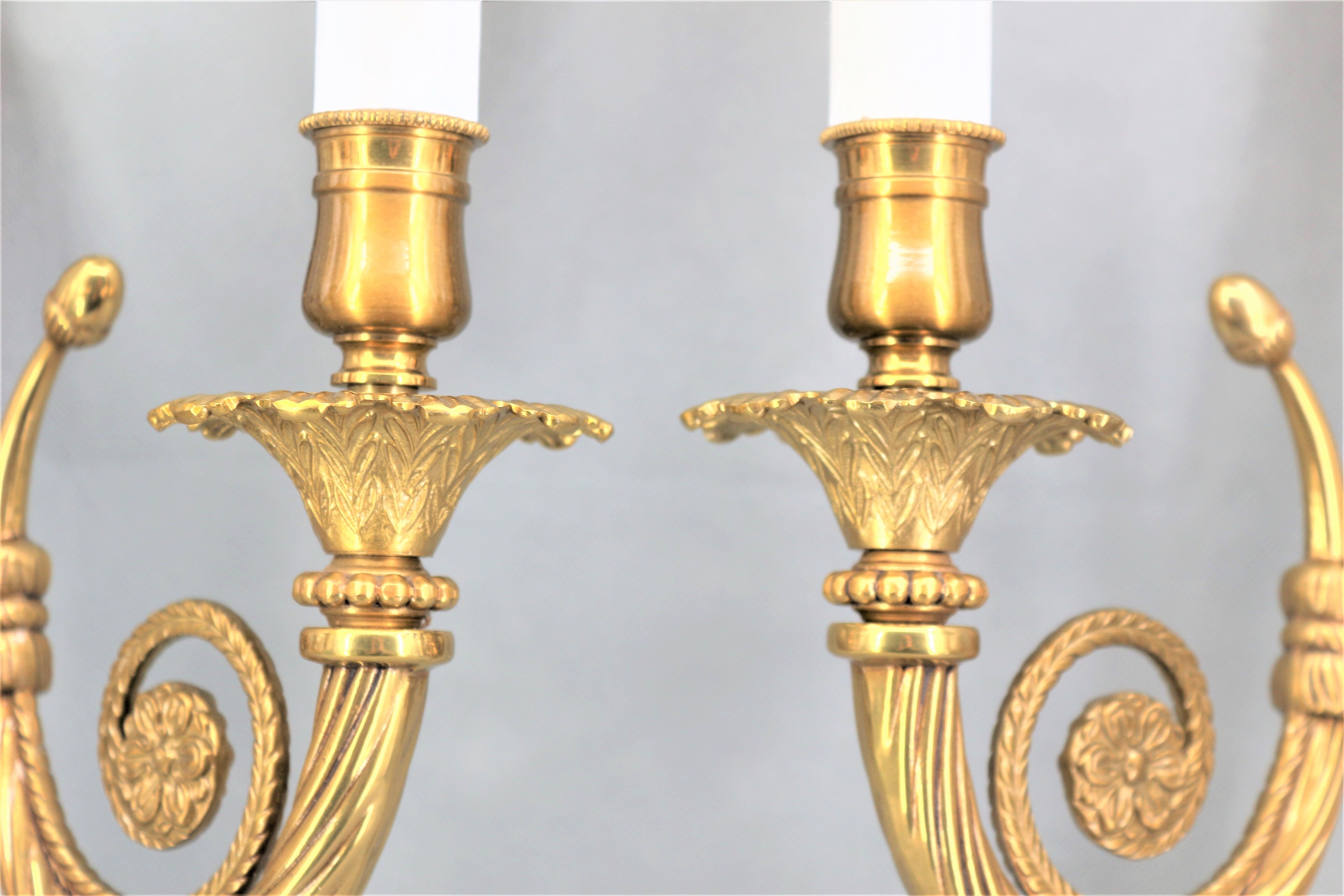 Pair of  Lucien Gau wall lamps