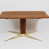 Oswald Haerdtl x Hagenauer Vienna coffee table in brass and walnut, Austria, 1950s
