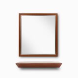 Mid-century teak mirror with shelve by De Coene, Belgium ca. 1960