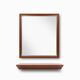 Mid-century teak mirror with shelve by De Coene, Belgium ca. 1960