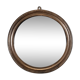 Old wooden round mirror - 28cm