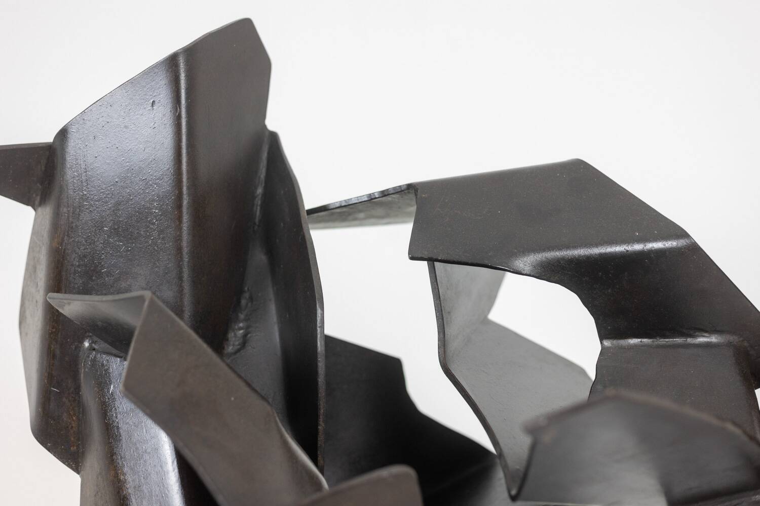 Jean Campa. Sculpture in cut patinated iron. 1980s.