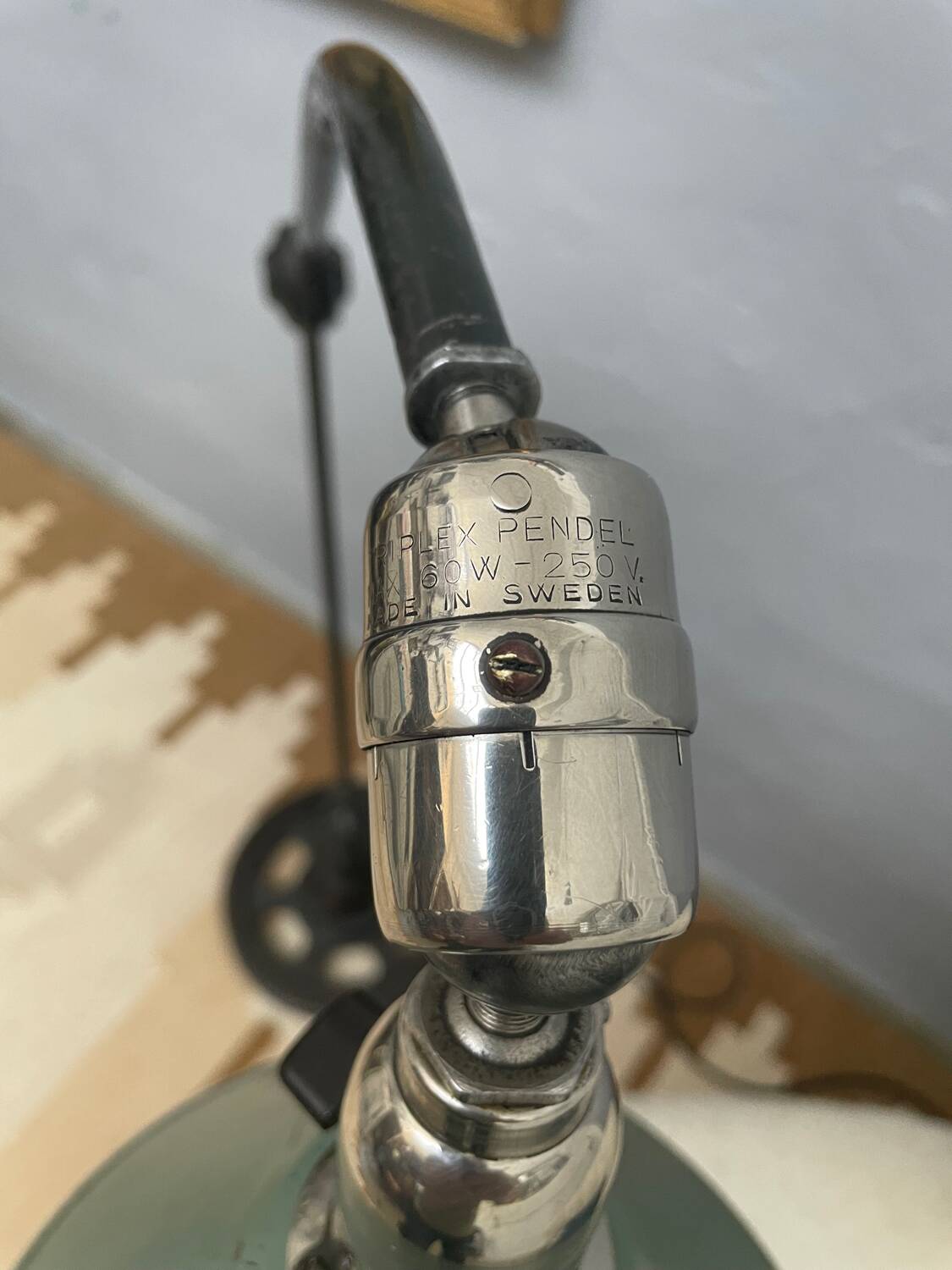 Industrial Triplex Lamp Designed by Johan Petter Johanson in the 1930s
