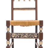 Set de 8 chaises paillées art déco 1940