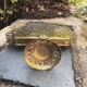Brass fan-shaped magazine and letter holder Art Nouveau