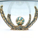 Table basse sculpturale vintage Octo par Henri Fernandez