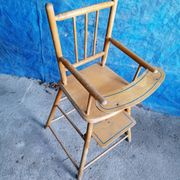 High wooden chair doll