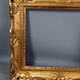 Old frame gilded carved wood gold leaf 41x36 cm, foliage 30x25 cm Montparnasse style SB