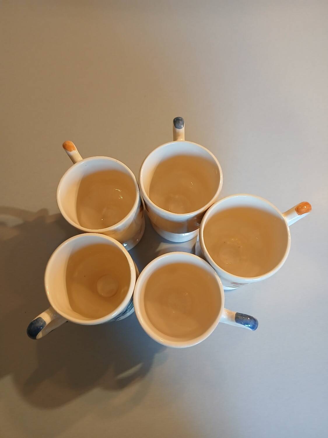 5 old ceramic mazagrans