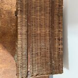 Old wicker transport trunk, early 20th century