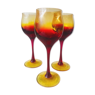 Set of 3 wine glasses by Professor Zbigniew Horbowy