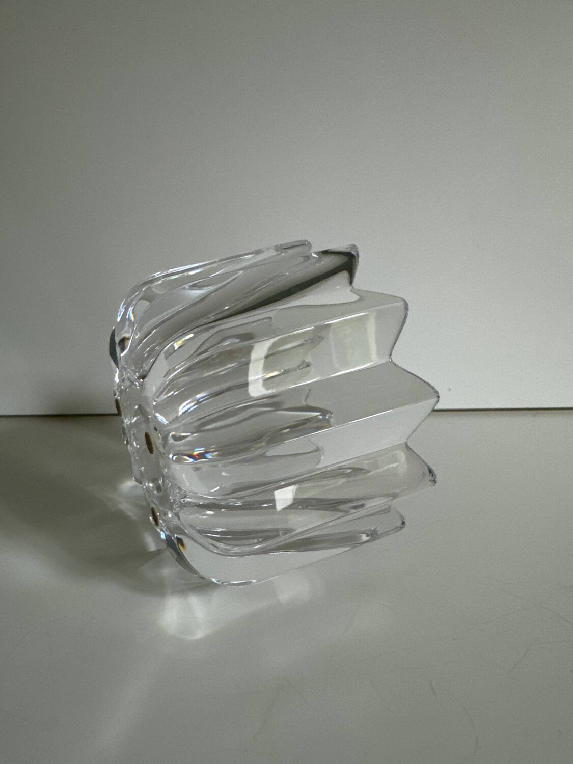 Scandinavian vintage Orrefors crystal flower bowl