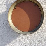 Round brass mirror 1970 - 28x38cm