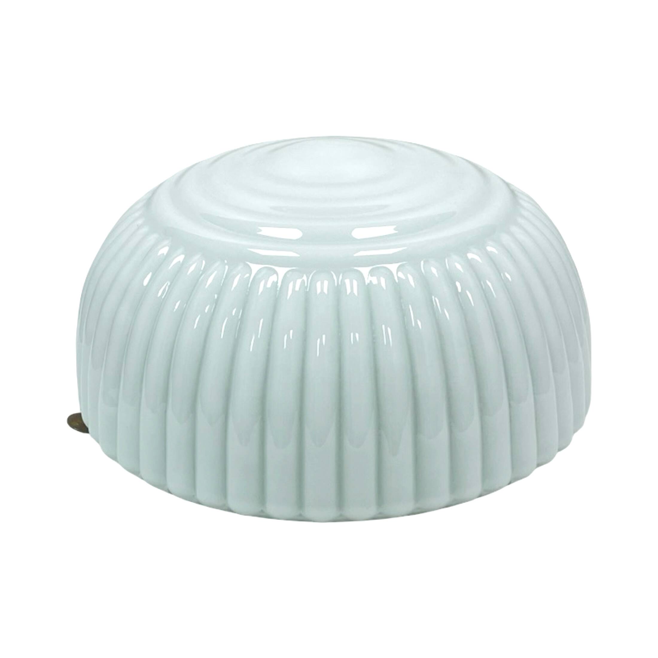 Art Deco ribbed ceiling lamp Polam Wilkasy, Poland, 1970s.