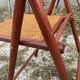 Pair of Italian folding chairs in vintage canning