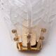 Set of 2 Florence, elegant Murano wall light transparent leaves, 1970