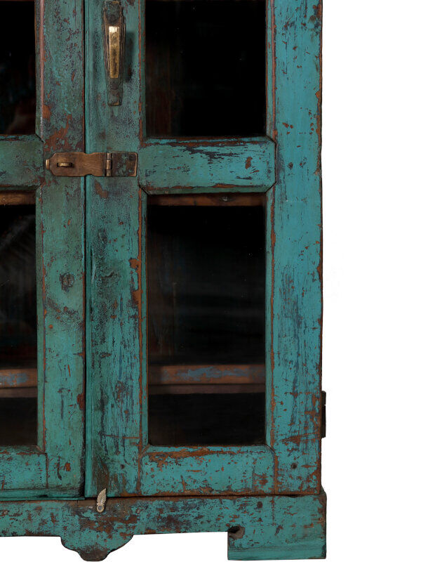 Indian green antique showcase