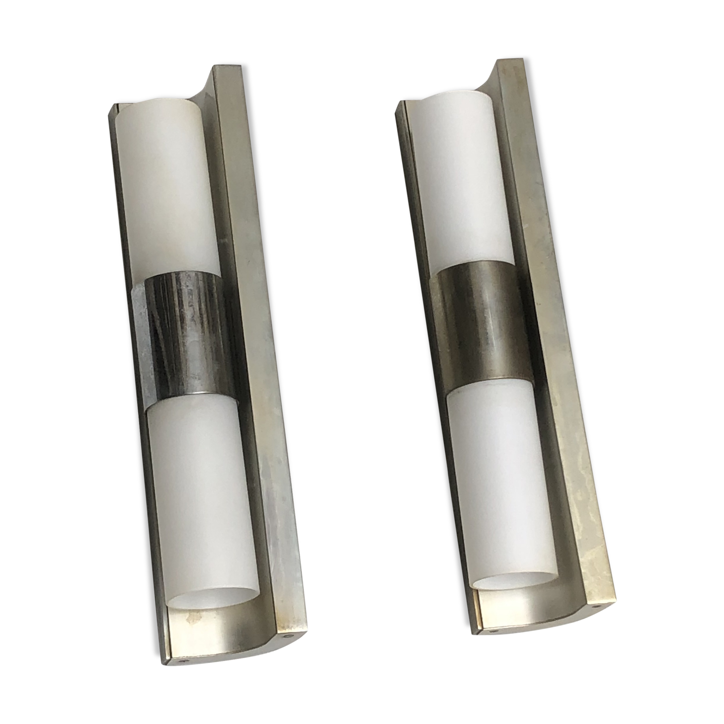 Pair of metal sconces edition Lumica circa 1970