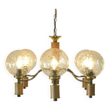 Vintage Brass Pendant Light Elegant Rustic Chendelier Colonial Style