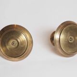 Brass candle holder with cup and handle