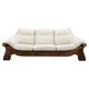 Brutalist Solid Oak and Bouclé Three-Seat Sofa, Czechoslovakia 1970s