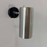 Pair of brushed aluminium tube wall lights from the 70s.