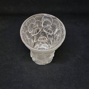 Josef Inwald Barolac Glassware Floral Vase Molded Pressed Frosted Art Glass