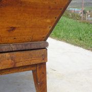Rustic kneading trough in solid oak, removable lid and base.