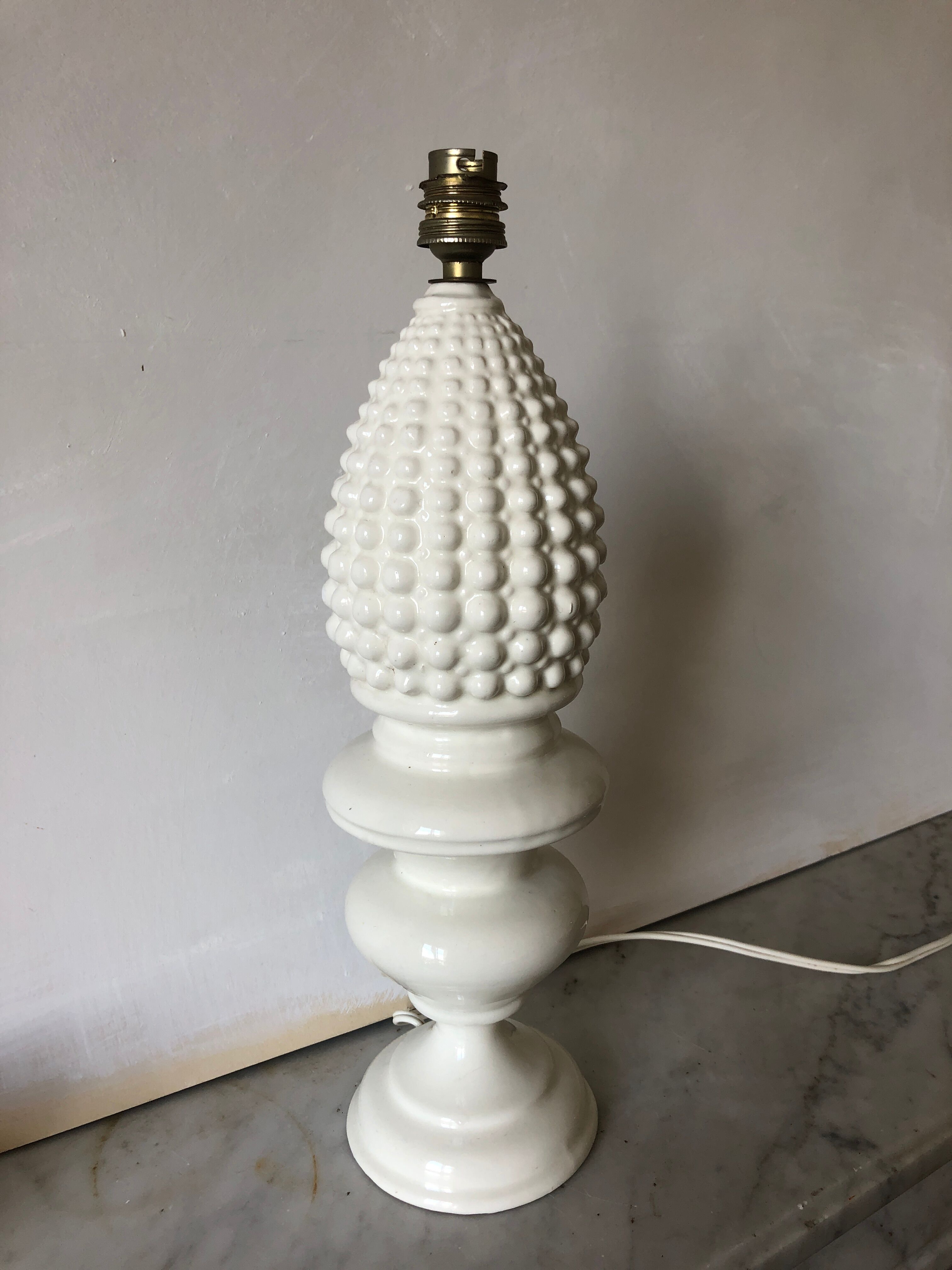 White ceramic lamp