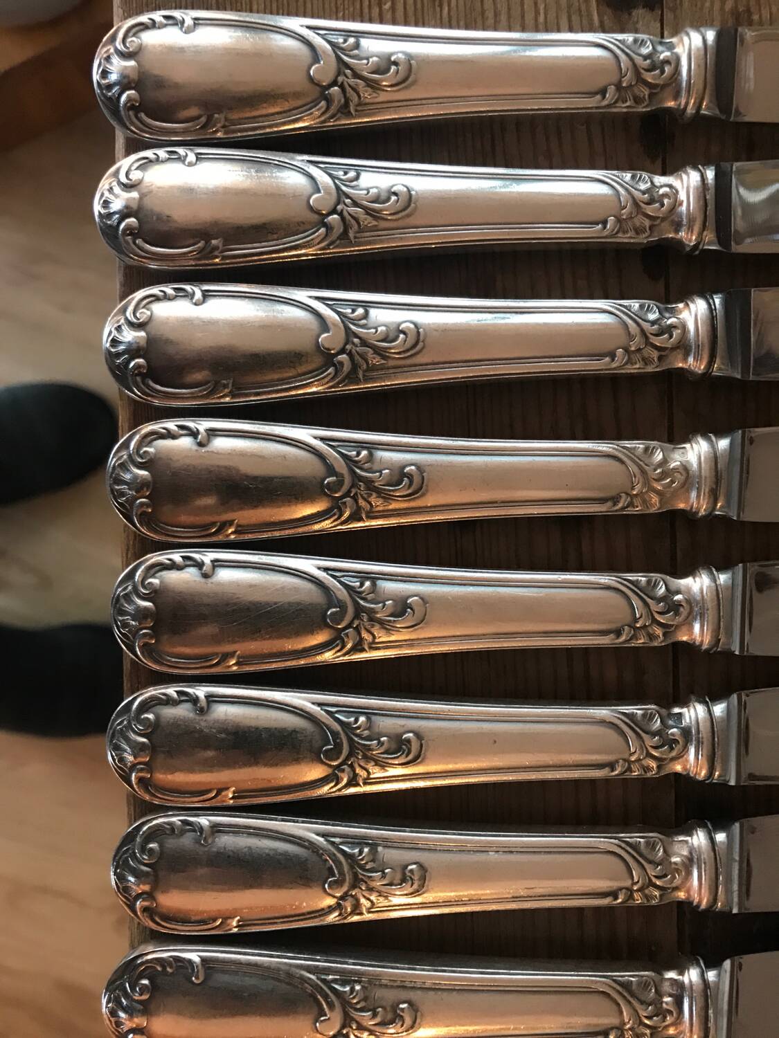Couteaux métal argenté
