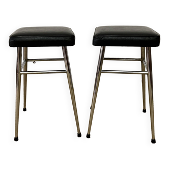 Pair of old skai stools