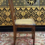 3 caned art deco chairs