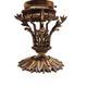 Lampe pendante en bronze Empire avec verre d'uranium, France, années 1890.