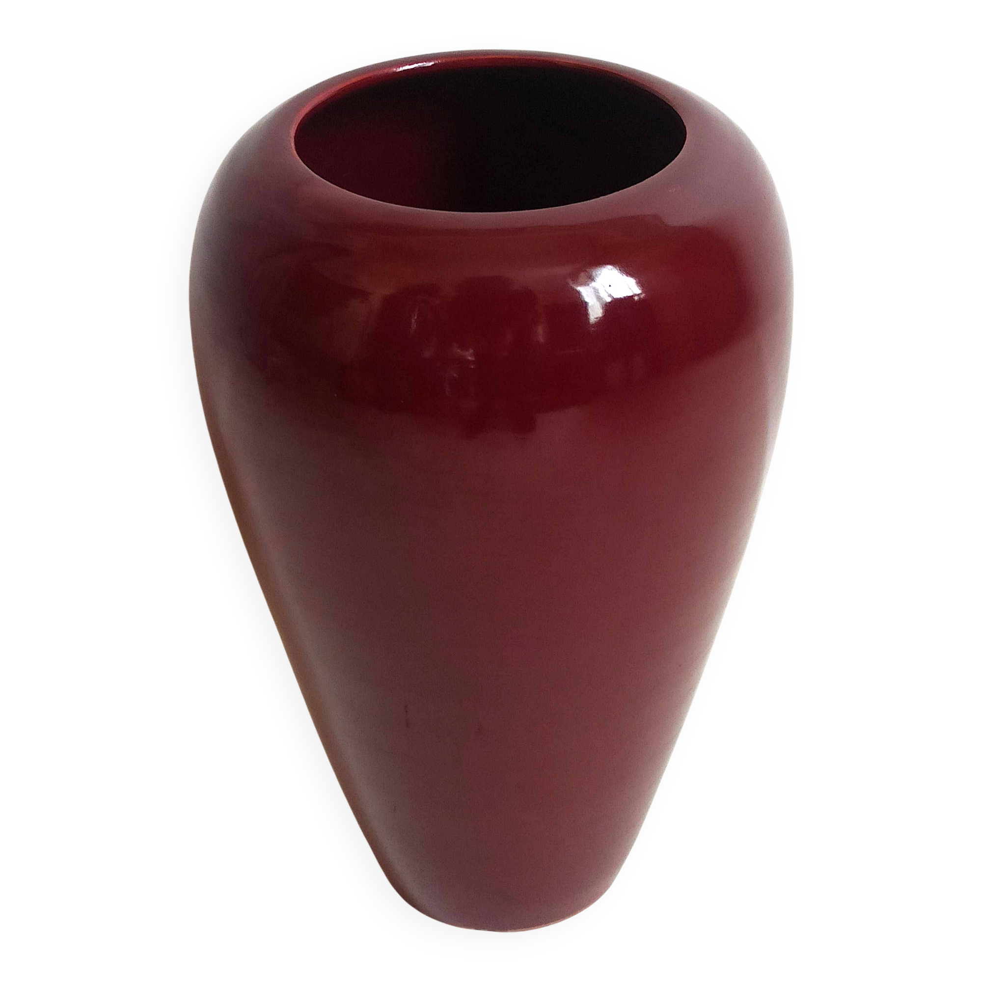 Bordeaux ceramic vase Height 30 cm