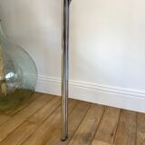 Side table in chrome and smoked glass 70s