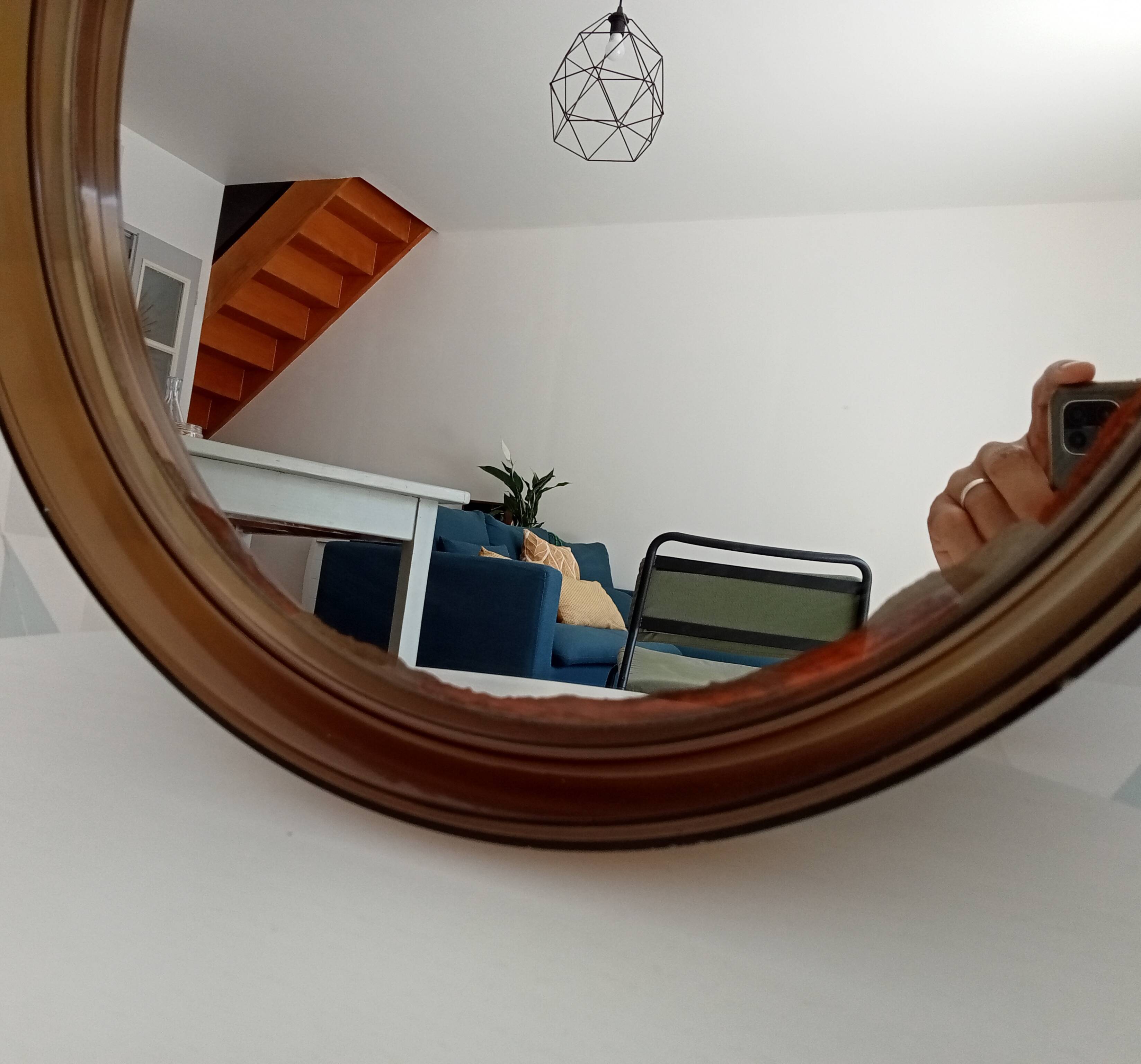 Vintage round mirror Gilac 40cm