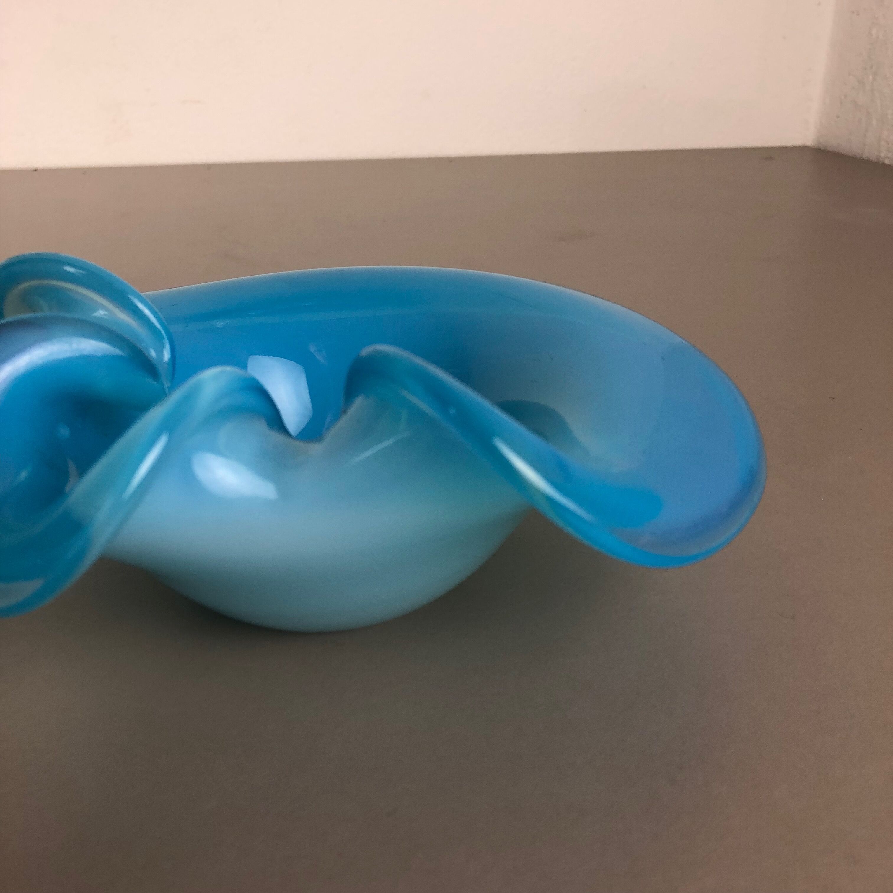 Murano glass shell bowl by Antonio da Ros Cenedese, 1960s