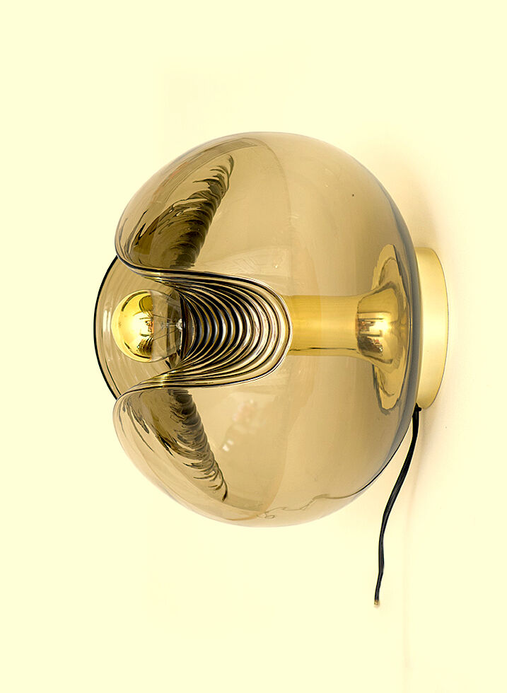 Pair of large wave lights by Koch & Lowy for Peill Putzler 1970s