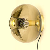 Pair of large wave lights by Koch & Lowy for Peill Putzler 1970s