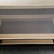 24k gold plated and smoked glass coffee table, Dewulf Selection by Belgo Chrom