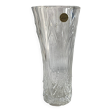 Chiseled crystal vase