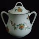 Limoges sugar bowl Michelaud freres exotic bird motif “indiana”